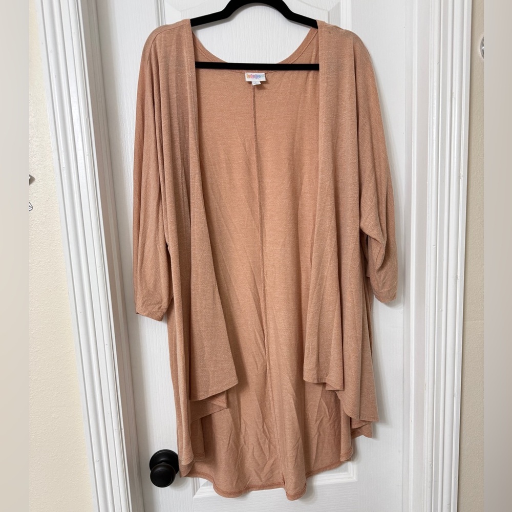 Lularoe Simply Comfortable Open Front Lindsay Cardigan Tan Size L